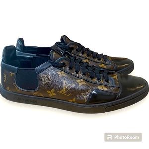 Louis Vuitton, Shoes, Louis Vuitton Leather Sneakerstag Size 9material  Leather Monogram